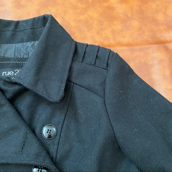 Rue 21 | Military Pea Coat with Tulle Skirt | Black | M - Picture 7 of 10